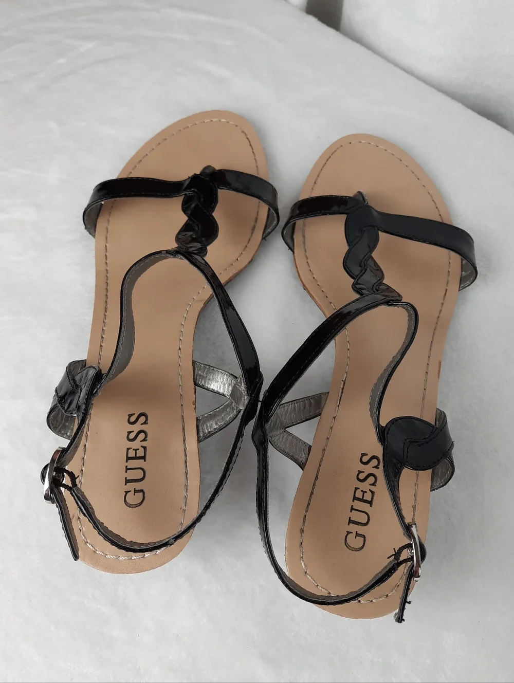 Guess Women's Black Strappy Sandals Size 10M